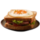 2 Hard Boiled Eggs Served with Toast